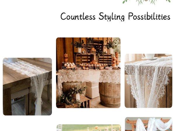 white lace tablerunner
