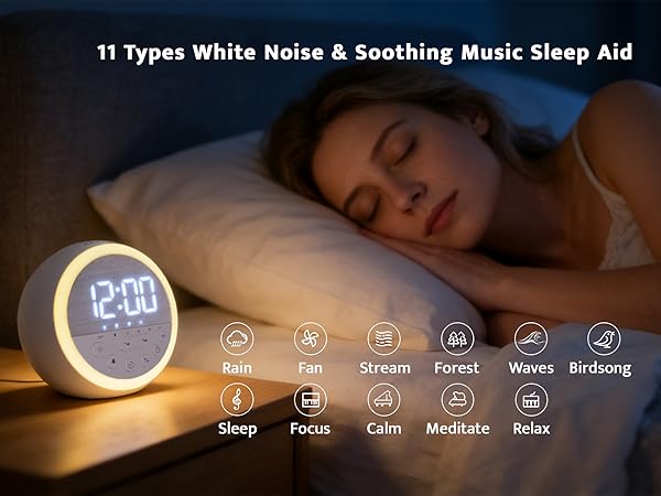 LED Alarm clock night light