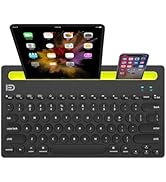 BAIHUAFRU Cute Computer Keyboard Wireless Bluetooth with Phone Holder,Kawaii Mini Typewriter Keyb...
