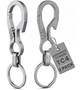 Titanium Carabiner Keychain Hook – Ultra-Light and Strong 2-Pack EDC Carabiner Clips – Aerospace ...