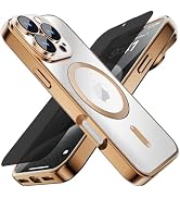 Misscase for iPhone 16 Pro Max Case with Privacy Screen Protectors,[Camera Lens Protector] Clear ...