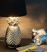 Navaris Gold Pineapple Table Lamp - Mini Lamp 13.8