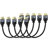 RyzzRooa 8K HDMI 2.1 Cables 1FT 5-Pack, High Speed HDMI Gaming Monitor Cable for PS5 TV-8K ARC&amp;eA...