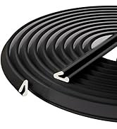 V-Shaped Thin Weather Stripping Door Seal, 19.7FT Small Draft Stopper for Doors, Foam Door Gap Fi...