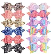 12pcs Glitter Hair Bows Alligator Clips Sequins Hair Clips Hair Barrettes Hair Accessories for Ki...