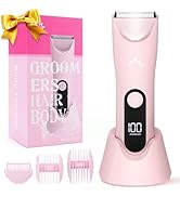 Zesuti Dermave Bikini Shaver Bikini Trimmer for Women,Cordless Pubic Hair Trimmer,IPX7 Waterproof...