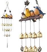 Gardenvy Birds Wind Chimes with Bells Decoration for Outdoor Garden and Home Decor - Blue