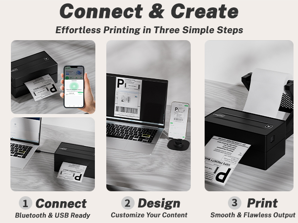 Connect &amp; Create: Effortless Printing in Three Simple Steps.