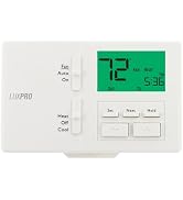 Lux Pro Home Thermostat for ac and Heating; 1 Heat, 1 Cool, Model P711 7-Day