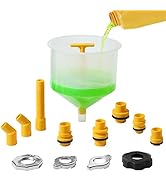 OEMTOOLS 87009 No-Spill Coolant Funnel Kit, Near Universal Fitment, Translucent, 15 Piece Set, Co...
