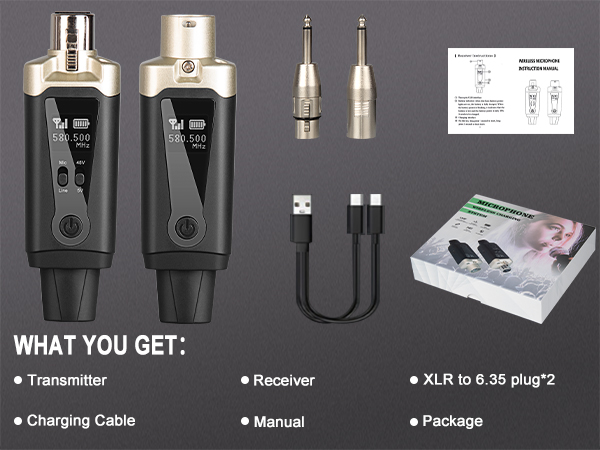  Wireless Microphone Transmitter Receiver