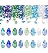 PH PandaHall 160pcs 8 Colors Crystal Beads Faceted Glass Beads AB Colored Crystal Teardrop Pendan...