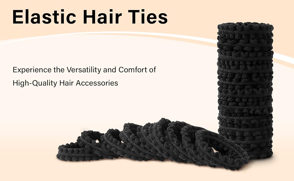 100 Pack Mini Lace Hair Ties