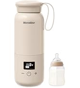 Veroline Portable Bottle Warmer for Travel, 10 Oz Baby Botle Warmer with Adjustable Temp &amp; Keep W...
