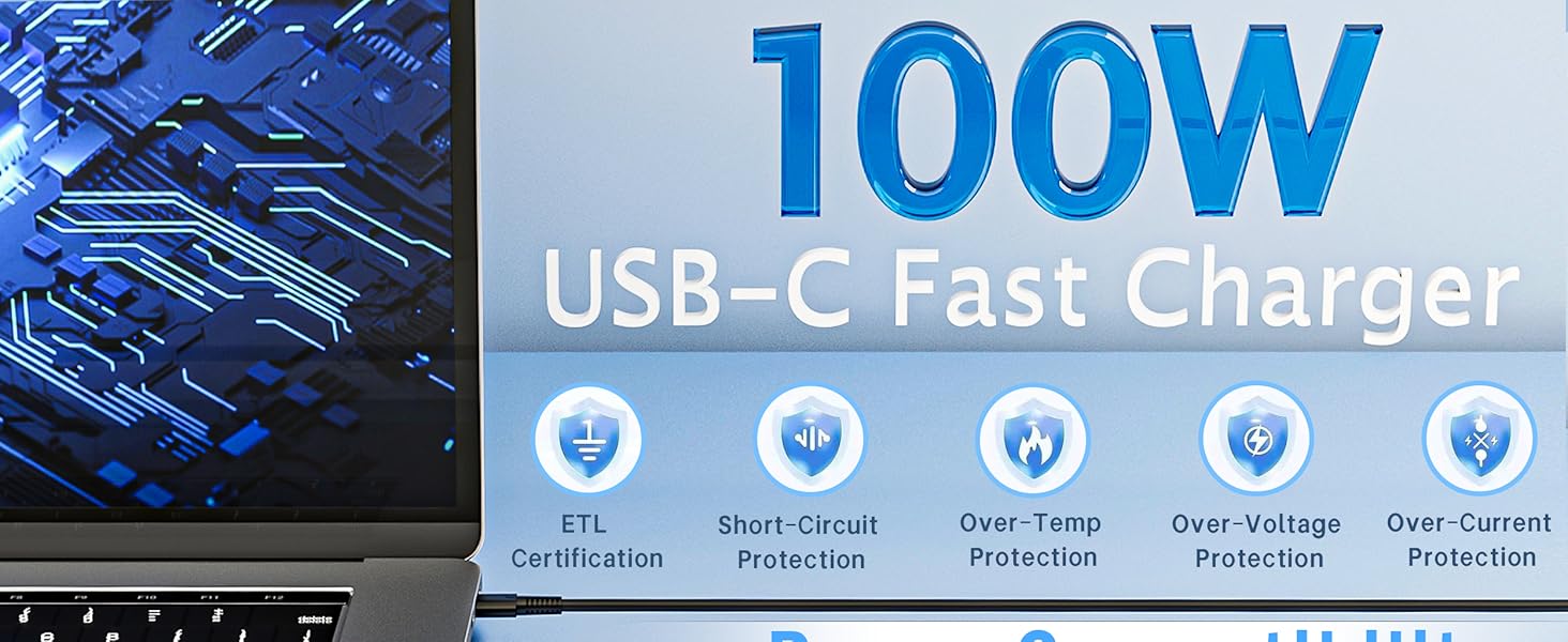 usb c laptop charger 100w