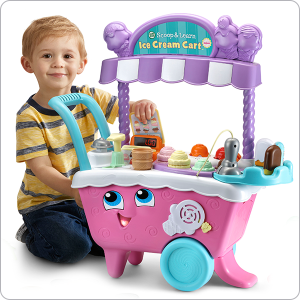 LeapFrog; Scoop &amp; Learn Ice Cream Cart Deluxe; 2+ years; 50+ pieces