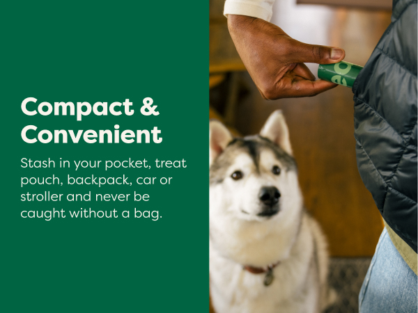 Earth Rated lavender scented dog poop bags for eco friendly pet waste disposal and clean walks