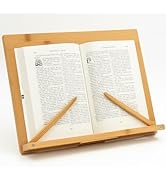 Craftilux Bamboo Book Stand for Reading Hands Free - Portable &amp; Multifunctional Display Stand for...