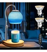 DALUXshop Candle Warmer Lamp with 2 Bulbs, Adjustable Height Dimmable Candle Warmer with 2H/4H/8H...
