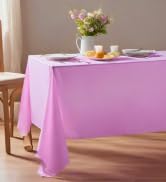 ZIMPLEWARE Pink Standard Disposable Plastic Party Tablecloth [1-Pack] 54 x 108” Rectangle Table C...