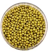 O'Creme Gold Dragees Cake Decorating Supplies for Bakers: Cookie, Cupcake, &amp; Icing Toppings, Brig...