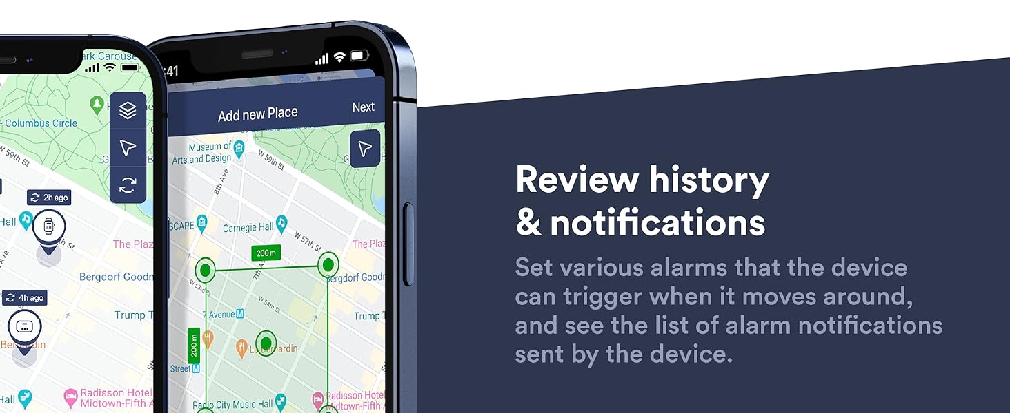 review loved one car truck assets location history using myloc8 gps tracking app