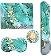 AIMSA Keyboard Wrist Rest Support + Mouse Pad + Mouse Wrist Rest + Coaster, Ergonomic Memory Foam...