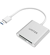 Unitek SD Card Reader USB 3.0 3 Port Memory Card Reader Writer Compact Flash Card Adapter for CF/...