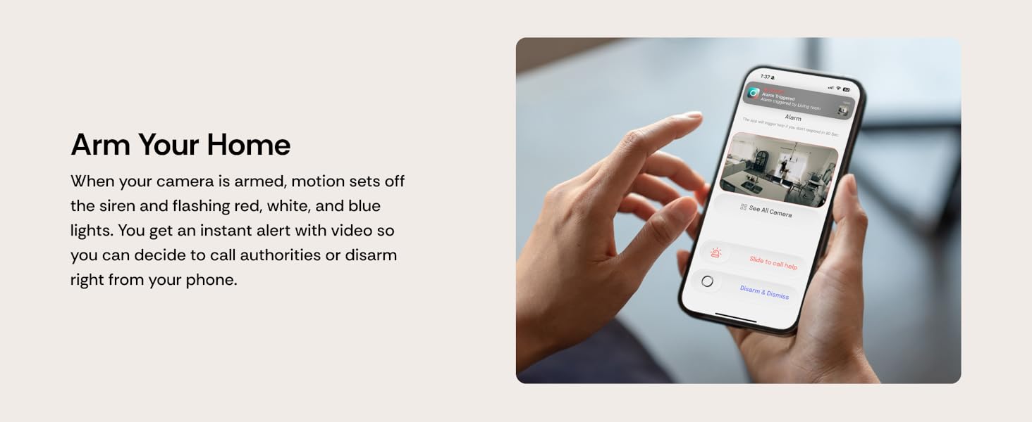 Indoor/Outdoor Camera, 2.4GHz, Wi? 6, Easy to Install, Smart GenAI Motion, Backyard Monitoring