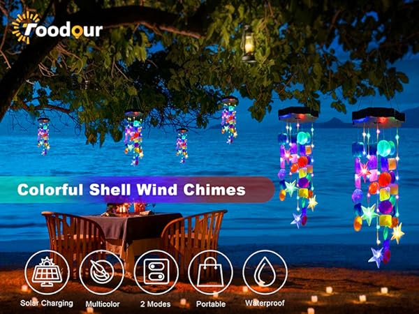 Solar Shell Wind Chimes