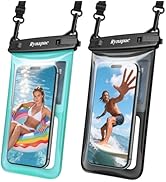Rynapac Waterproof Phone Pouch Floating - 2Pack, [Up to 8.5''] IPX8 Waterproof Phone Case with La...