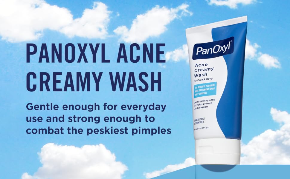PanOxyl Acne Creamy Wash, gentle enough for everday use and strong enouch to combat pimples