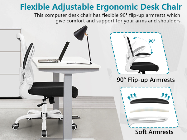 Flexible adjustable ergonomic desk chair
