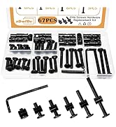 zDwfDc 67PCS 6 Sizes Crib Hardware Replacement Kit, Bed Frame Bolts and Nuts Hardware for Furnitu...