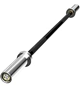 POWER GUIDANCE Chrome Olympic Barbell Bar, Weight Bar for lifting, Hip Thrusts, Universal Strengt...
