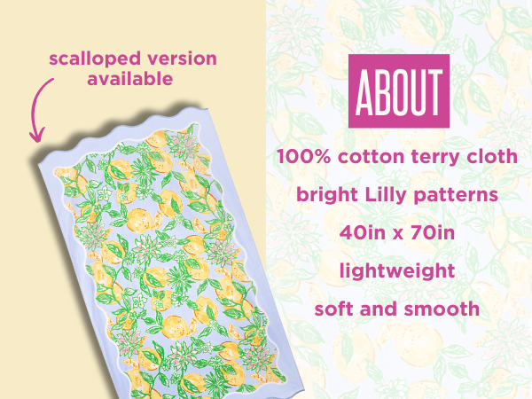 lilly pulitzer beach towel oversized pool terrycloth accessories essentials summer vacation travel