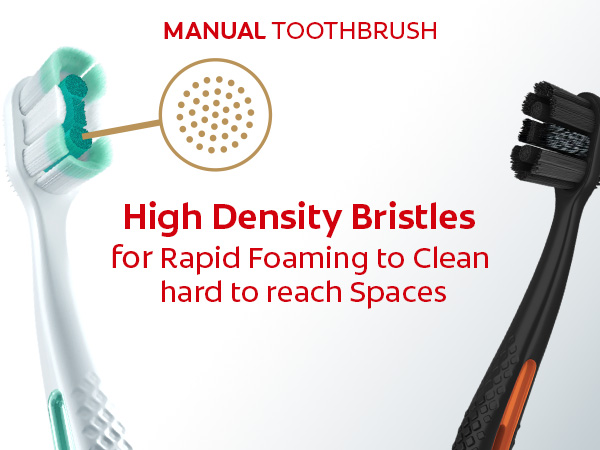 Manual Toothbrush with High Density Bristles