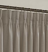 Taupe Flax Linen Curtains 90 Inches Long for Living Room Bedroom 2 Panels Set Pinch Pleated Neutr...