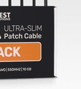 Everest Media Solutions Rotateble Ultra-Slim Patch Cord UTP Ca6A 3ft BLKe 10's Set per Box
