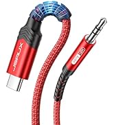 JSAUX USB C to 3.5mm Audio Aux Jack Cable Compatible with iPhone 16 Pro Max/15 Pro Max Plus [3.3f...
