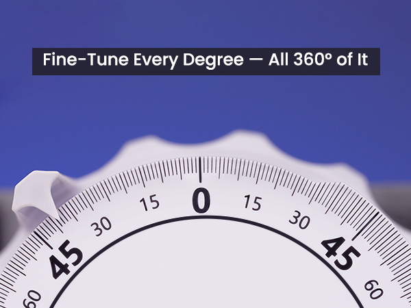 Close-up of Zanis Laser Level dial showing 360° fine-tuning for perfect alignment.