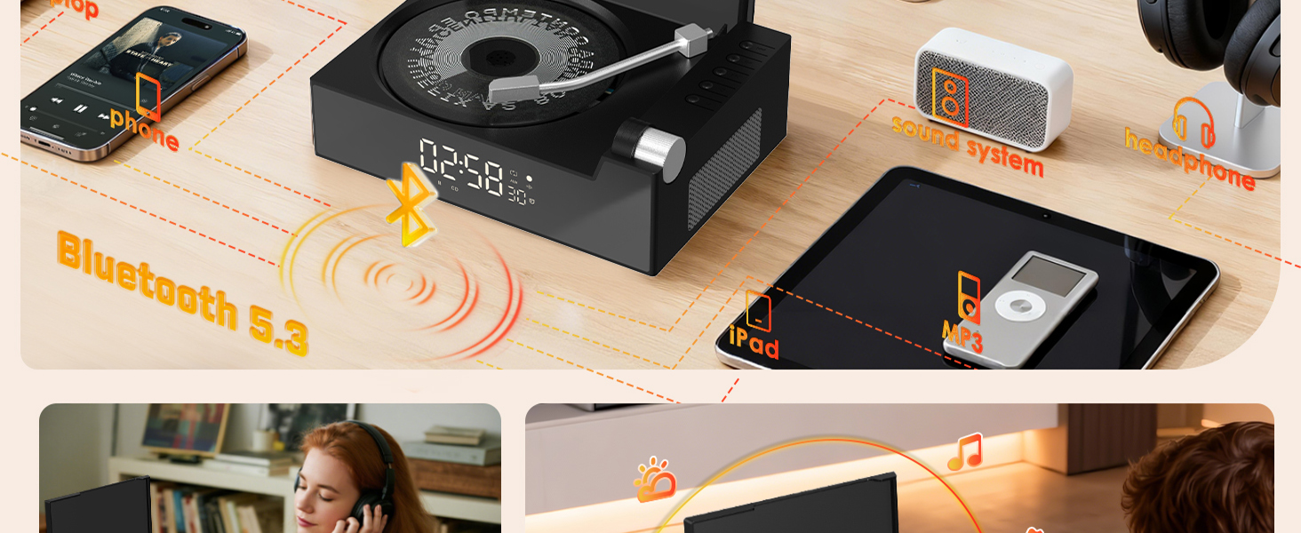 cd player portable for home with speakers bluetooth retro kids small mini cute boombox travel radio