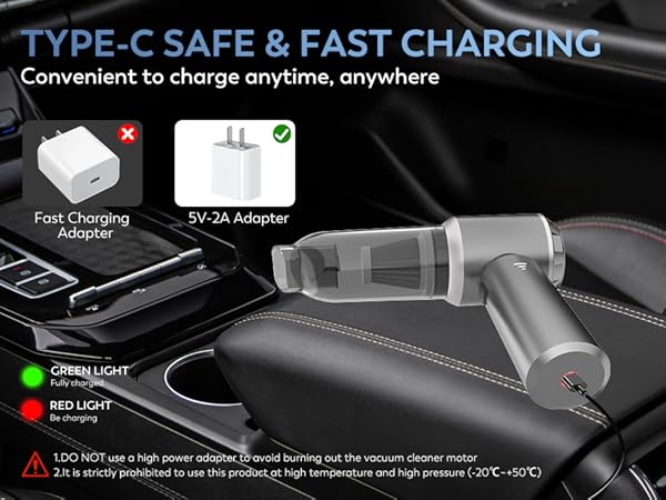 KedeeSparkle Mini Car Vacuum Cleaner, 4 in 1 Cordless Vacuum Cleaner