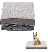 Sunheir Washable Large Dog Bed Covers Soft Plush Replacement, Waterproof Dog Bed Liner, Pet Bed C...