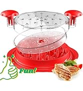 Chicken Shredder with Separate Plate, Large Meat Shredder Tool Twist with Transparent Lid&amp;Brush, ...