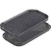 Caannasweis Nonstick Griddle Grill Pan, 19.5" x 11" Reversible Griddle Pan for Stove Top, Grill, ...