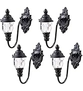 Housoutil 4Pcs Mini Wall Lamp Model 1/87 Scale Dollhouse Lighting Wall Decorative Sand Table DIY ...