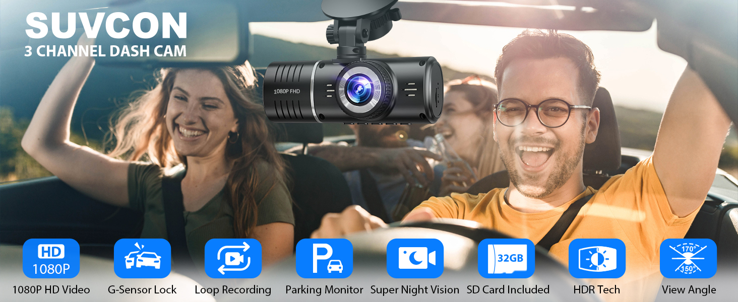3 channel dash cam