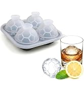 Large Ice Cube Tray,Silicone Ice Cube Trays for Freezer with Lids &amp; Funnel,2.5 Inch Reusable Big ...