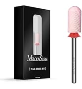 MelodySusie Ceramic Nail Drill Bit, 3/32'' Smooth Round Top Large Barrel Bits, Suitable for Manic...